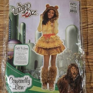 Cowardly Lion Wizard of Oz child extra large Halloween costume